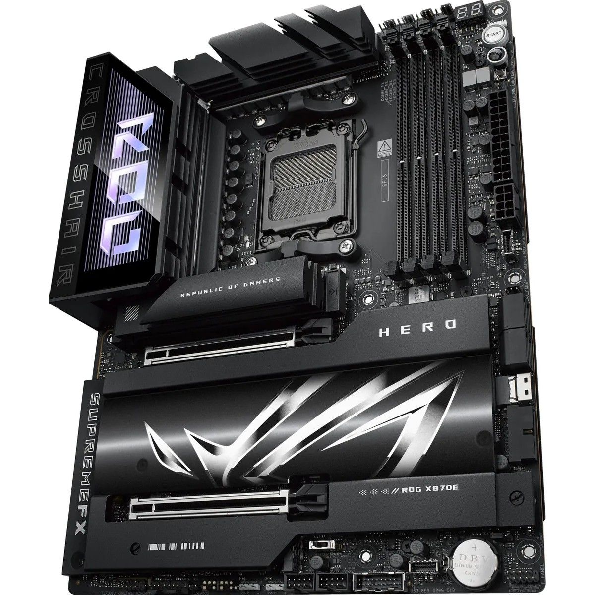 Материнская плата Asus ROG CROSSHAIR X870E HERO Socket AM5 AMD X870E 4xDDR5 ATX AC`97 8ch(7.1) 5Giga