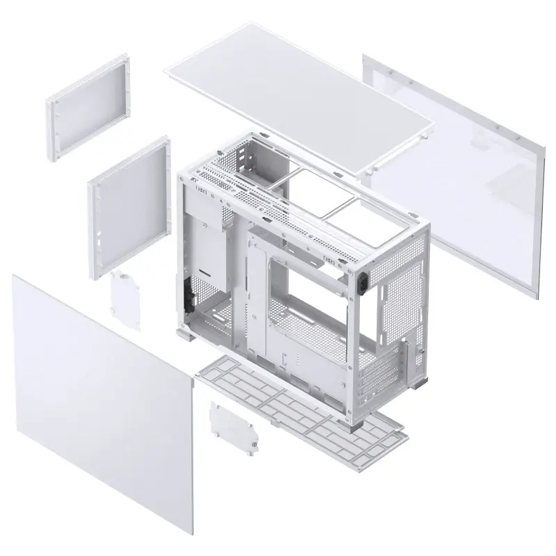 Корпус JONSBO D31 STD, Mini-Tower, TG, no fan, 1xUSB-A 3.2 + 1xUSB-C 3.2, mATX, mDTX, mITX White