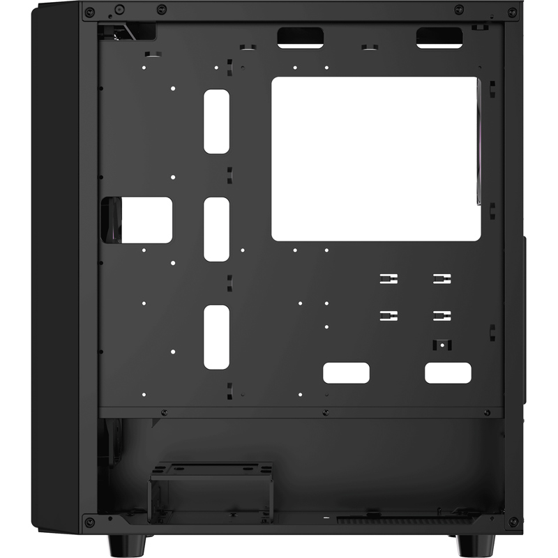 Корпус Ocypus Gamma C70 BK ARGB, Midi-Tower, TG, 4x120mm ARGB, 1xUSB-A 3.0 + 1xUSB 2.0, ATX, mATX, m