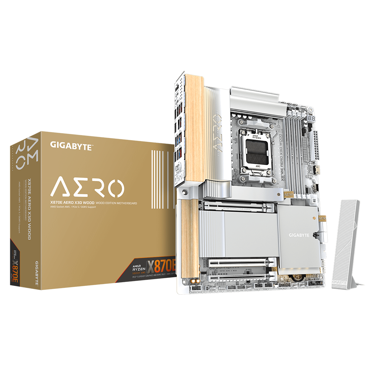 Материнская плата Gigabyte X870E AERO X3D WOOD, RTL