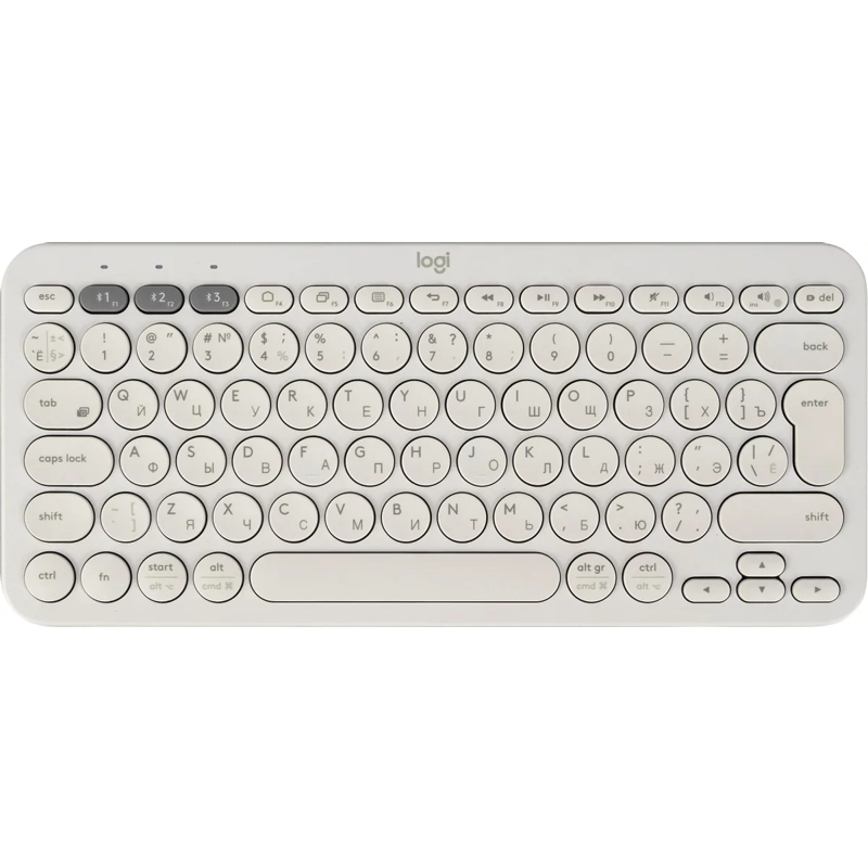 Клавиатура Logitech K380 белый беспроводная BT (920-009589)