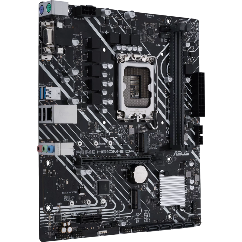 Материнская плата Asus PRIME H610M-E D4-CSM Soc-1700 Intel H610 2xDDR4 mATX AC`97 8ch(7.1) GbLAN+VGA