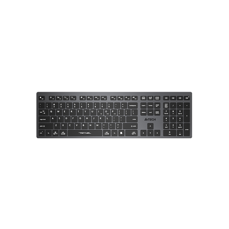 Клавиатура A4Tech Fstyler FBX50C черный USB беспроводная BT/Radio slim Multimedia (FBX50C GREY)