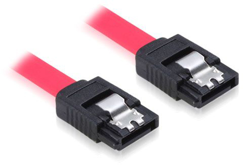 Кабель интерфейсный SATA II 0.2m GCR SATA II - SATA II до 3 Гбит/с, 26 AWG, 7pin / 7pin, красный, металлический фиксатор