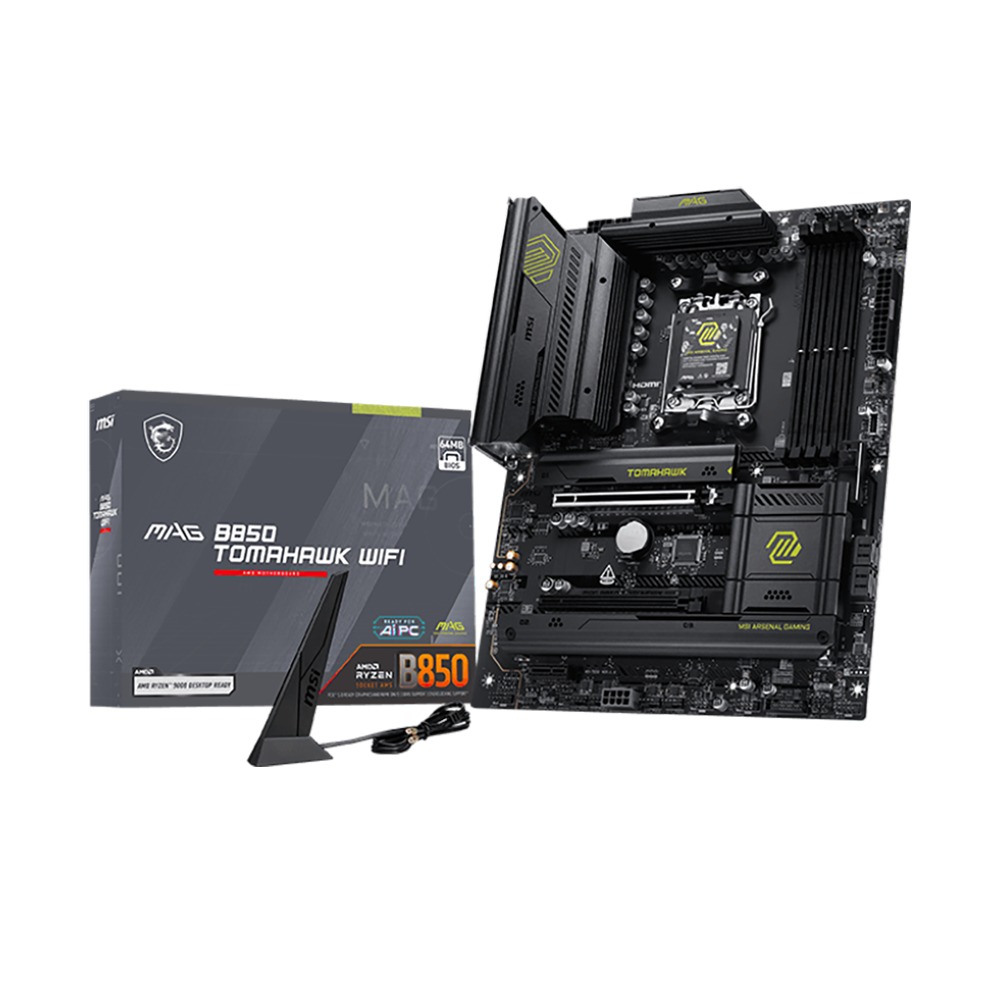 Материнская плата MSI MAG B850 TOMAHAWK WIFI B850, AM5, 4*DDR5, 2*PCIEx16, 1*PCIEx1, 3*M.2, 3*TypeC,