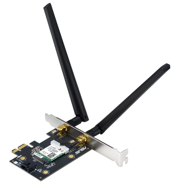 Сетевой адаптер Wi-Fi + Bluetooth Asus PCE-AXE5400 AXE5400 PCI Express x1 (ант.внеш.съем) 2ант.