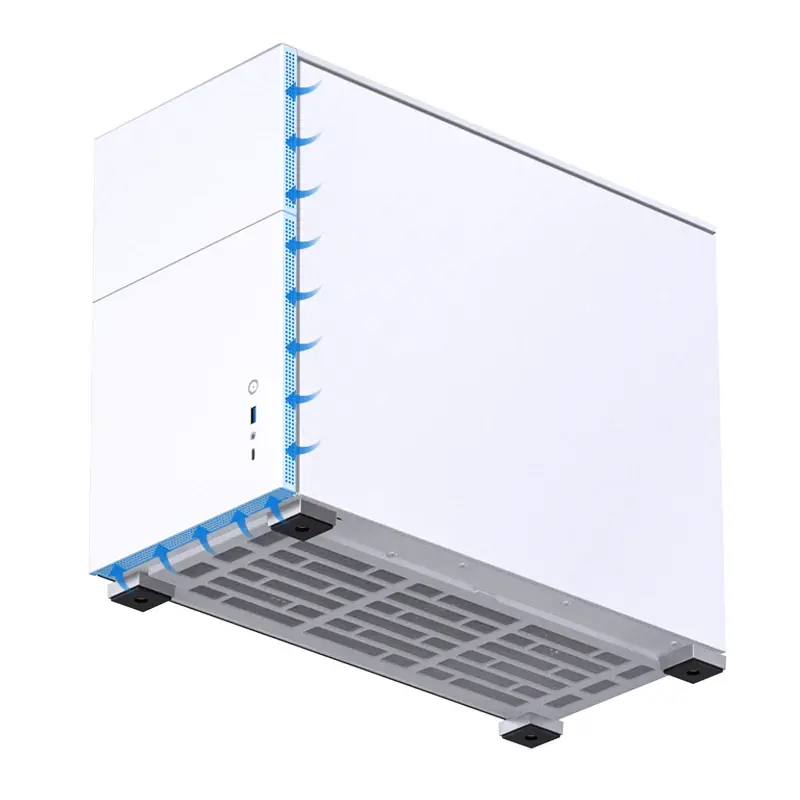 Корпус JONSBO D31 STD, Mini-Tower, TG, no fan, 1xUSB-A 3.2 + 1xUSB-C 3.2, mATX, mDTX, mITX White