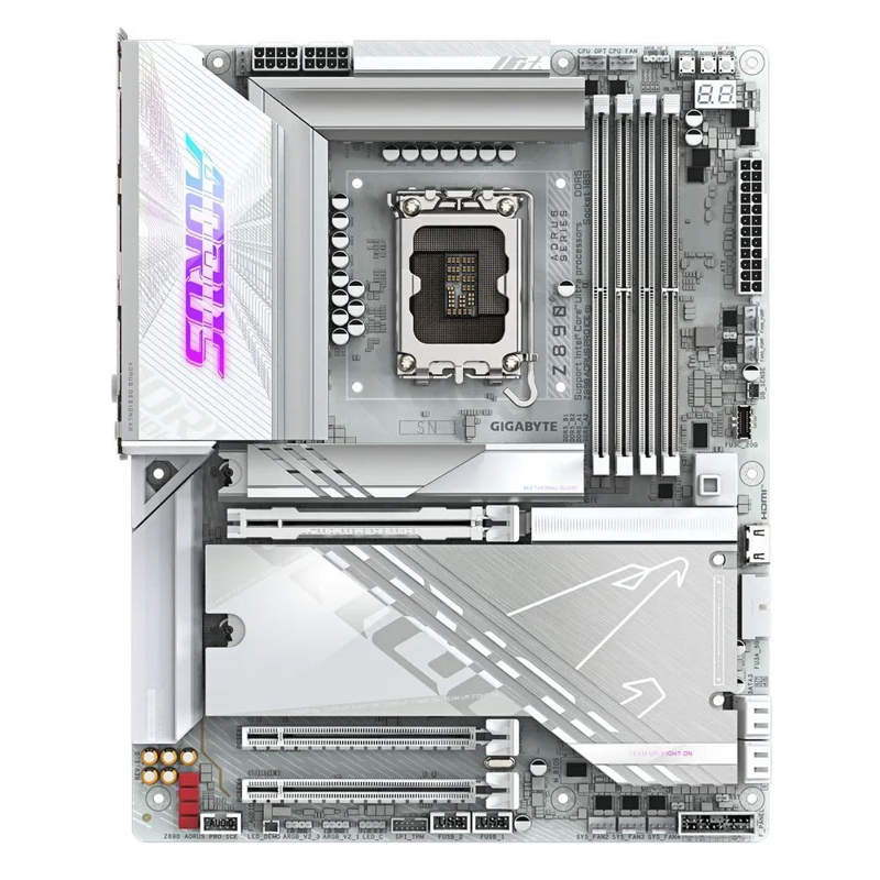 Материнская плата Gigabyte Z890 AORUS PRO ICE Soc-1851 Intel Z890 4xDDR5 ATX AC`97 8ch(7.1) 5Gigabit