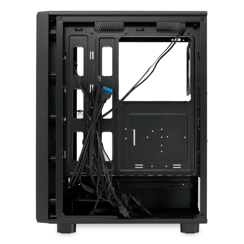 Корпус HSPD M510, Mesh Mid Tower, Black, TG, 0.5 SPCC, 4x120mm ARGB ATX, mATX, mITX 180/280/160mm 1x