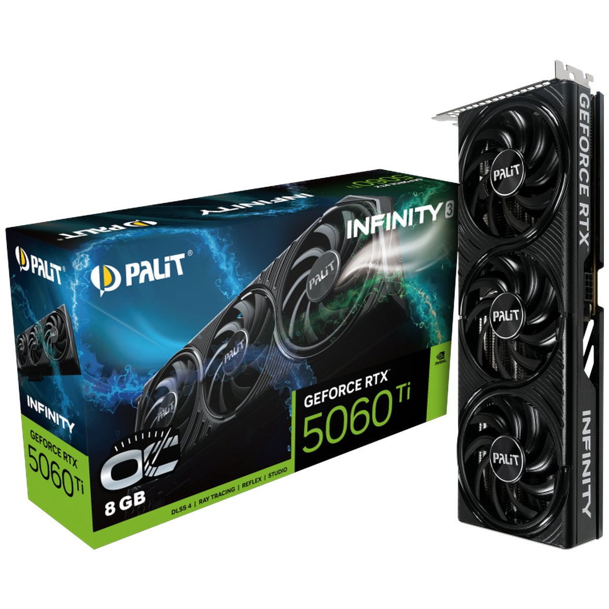 Видеокарта Palit PCI-E 5.0 PA-RTX5060Ti INFINITY 3 OC NVIDIA GeForce RTX 5060TI 8Gb 128bit GDDR7 240