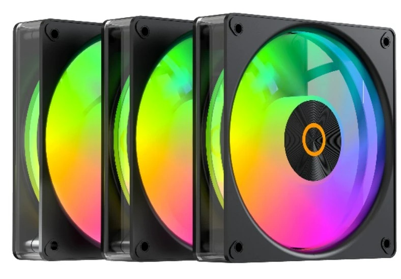Вентилятор для корпуса Ocypus Gamma F12 Elite BK ARGB 3 IN 1, 120x120x25mm, 4-PIN PWM, 600-1800 RPM,