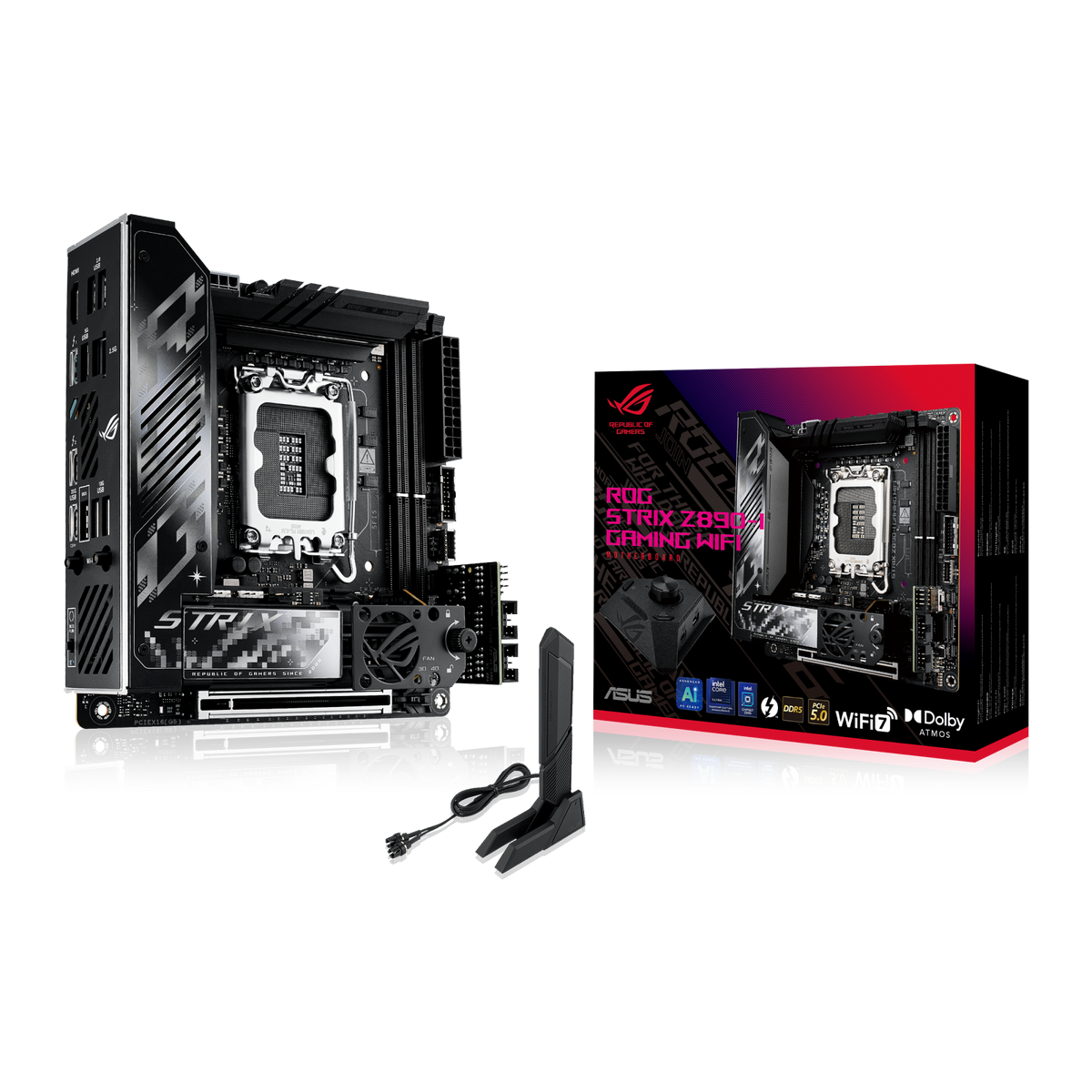Материнская плата Asus ROG STRIX Z890-I GAMING WIFI Soc-1851 Intel Z890 2xDDR5 mini-ITX AC`97 8ch(7.