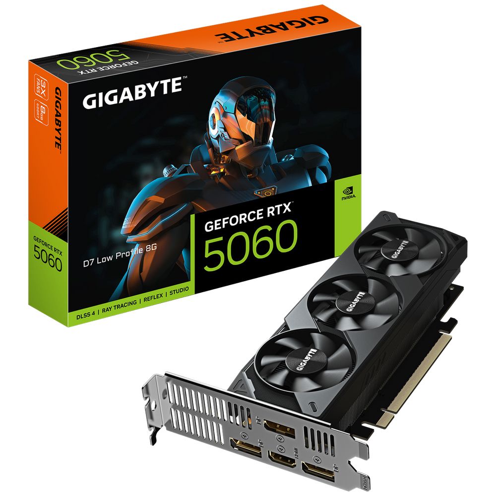 Видеокарта Gigabyte PCI-E 5.0 GV-N5060D7-8GL NVIDIA GeForce RTX 5060 8Gb 128bit GDDR7 2497/28000 HDM