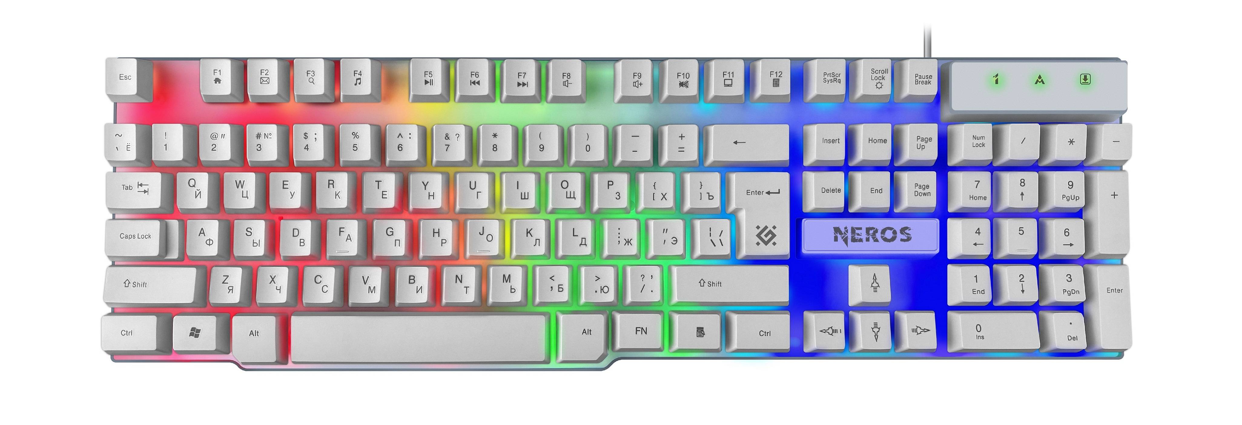 Клавиатура NEROS GK-147 RU 45147 DEFENDER