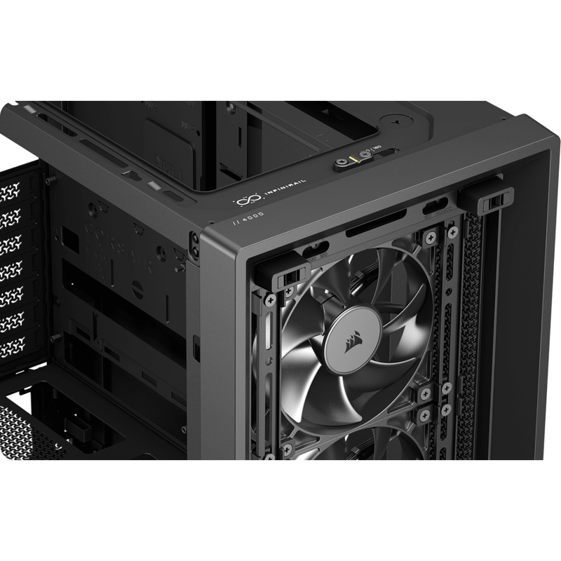 Корпус Corsair Frame 4000D RS, Midi-Tower, TG, 3x120mm, 2xUSB-A 3.2, 1xUSB 3.2 Type-C, E-ATX, ATX, m