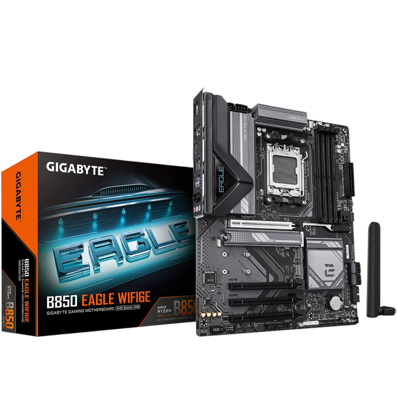 Материнская плата GIGABYTE B850 EAGLE WIFI6E, AM5, B850, 4*DDR5, 4*SATA, 4*M.2, 2*USB 3.2, 4*USB 2.0