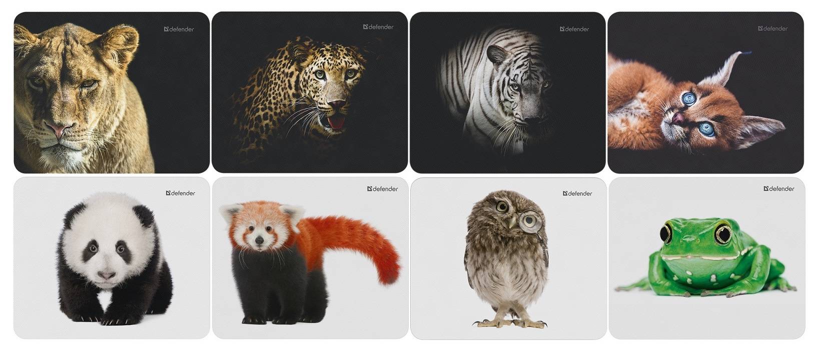 Defender Коврик для компьютерной мыши Wild Animals, 220x180x2 мм, 8 видов [50803]