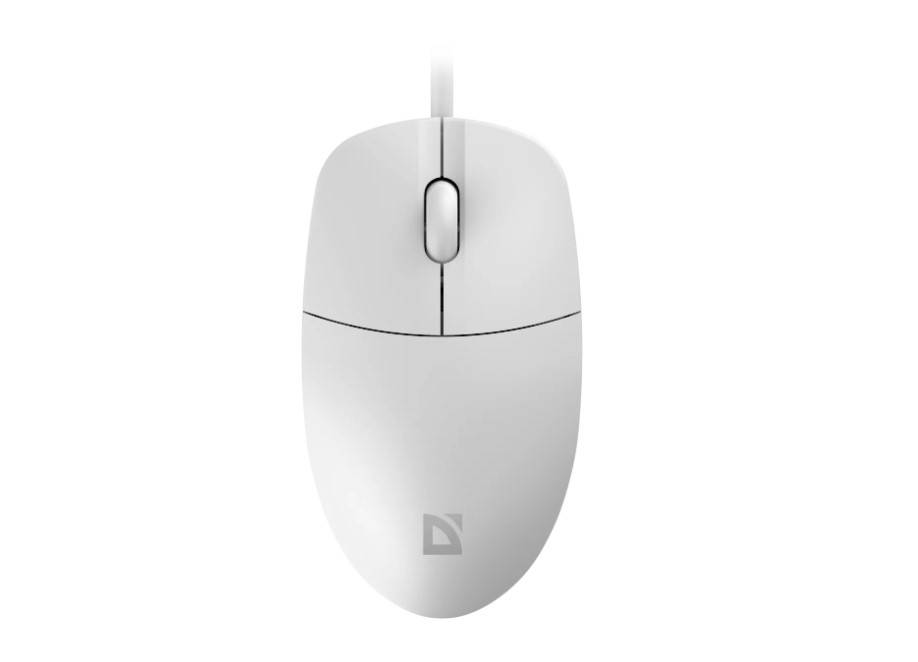 Мышь Defender Azora MB-241 белый оптическая 1200dpi silent USB 2but (52242)