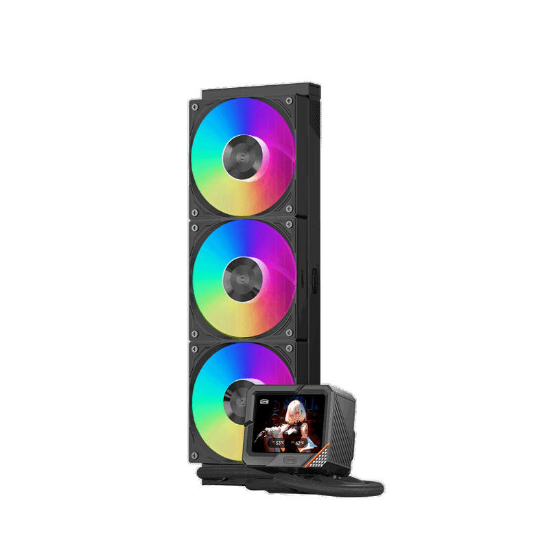 Система водяного охлаждения PcCooler GT360 Display ARGB Soc-AM5/AM4/1200/1700/1851 черный 4-pin 15-4