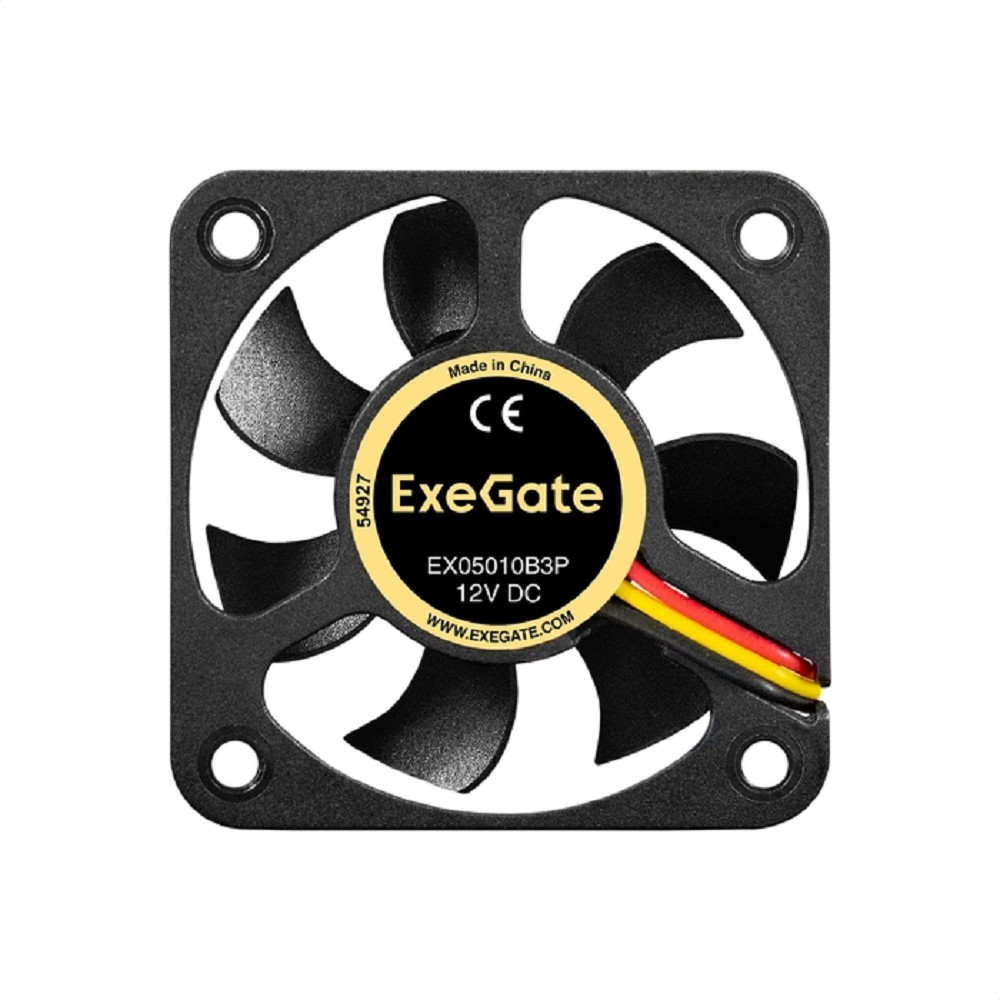 Вентилятор 12В DC ExeGate EX05010B3P (50x50x10 мм, 2-Ball (двойной шарикоподшипник), 3pin, 5500RPM, 28dBA)