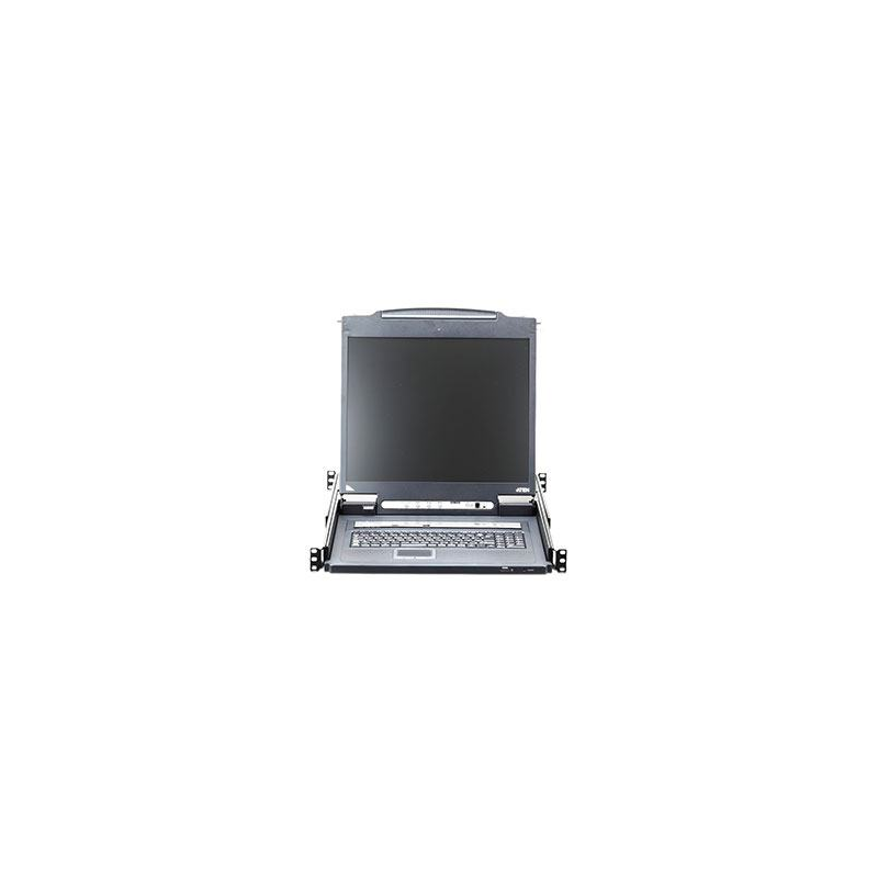 16-портовый IP KVM-переключатель с ЖК-дисплеем Slideaway/ATEN/ SINGLE RAIL 16P PS/2-USB LCDKVMP 17IN