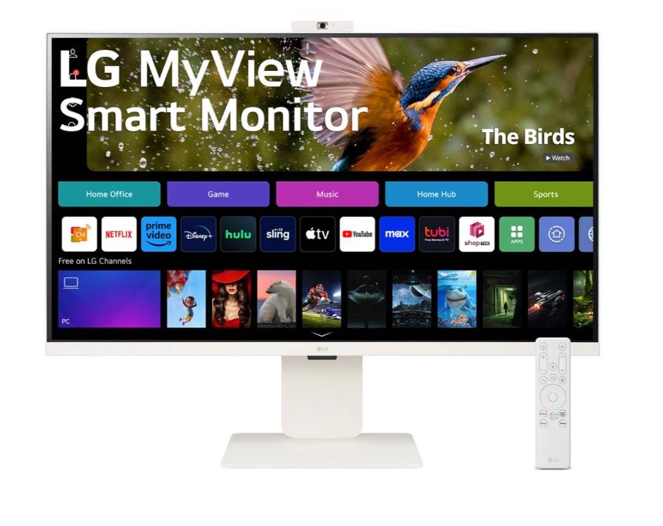 Монитор LG 31.5" MyView 32SR85U-W белый IPS LED 16:9 HDMI M/M Cam матовая HAS 400cd 178гр/178гр 3840