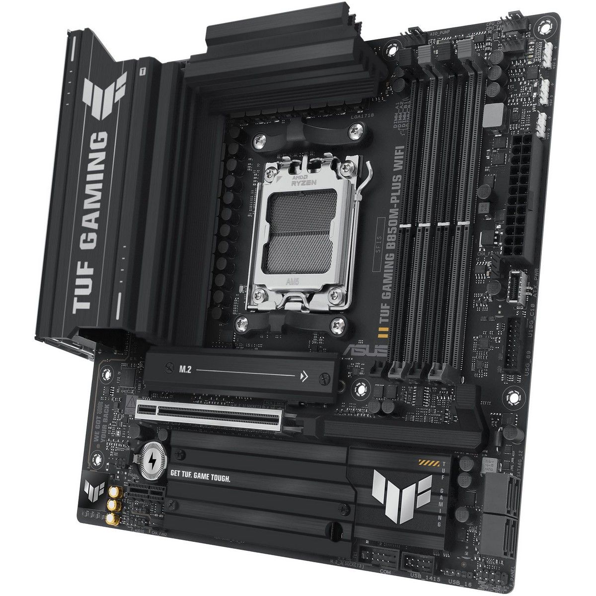 Материнская плата Asus TUF GAMING B850M-PLUS WIFI Socket AM5 AMD B850 4xDDR5 mATX AC`97 8ch(7.1) 2.5