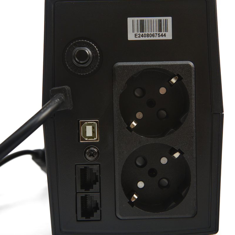 ИБП CBR [UPS-TWP-101EJ-850] 850VA/510W, Schuko CEE 7 x2 outlets, LED, USB Type-B, RJ11/45 AVR, SEC, 