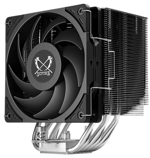 Кулер для процессора/ CPU Cooler Scythe Mugen 6 (230W, 4-pin PWM, 154mm, Al/Cu, 6x6mm, 1x120mm, 60.29CFM, 26.88dBA, 2000RPM, S: 1851/1700/1200/115X/2011/2066, AM5/AM4, silver, black)