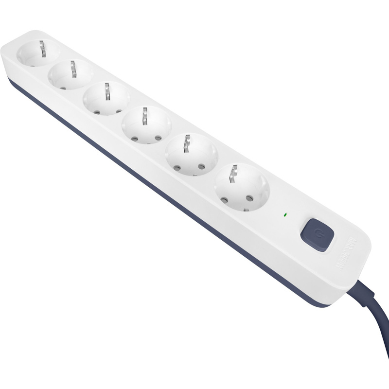 Сетевой фильтр Powercom SP-06W 1.8М 1.8м (6 розеток) белый/серый (коробка)