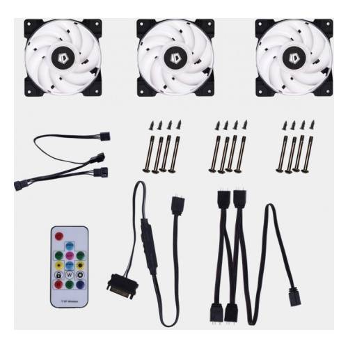Вентилятор ID-Cooling DF-12025-ARGB-TRIO-SNOW (3x120мм, 16.2-31.5dB, 900-2000rpm, ARGB подсветка, ко