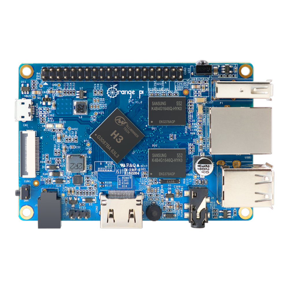 Одноплатный компьютер Orange Pi Orange Pi PC Plus RAM 1GB, 8GB eMMC flash