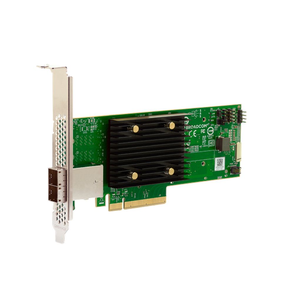 HBA-адаптер Broadcom 9500-8e SGL (05-50075-01 / 03-50075-01002) PCIe Gen4 x8 LP, Tri-Mode SAS/SATA/N