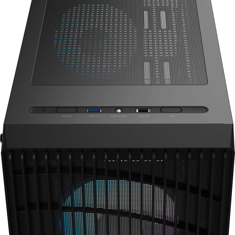 Корпус Ocypus Gamma C70 BK ARGB, Midi-Tower, TG, 4x120mm ARGB, 1xUSB-A 3.0 + 1xUSB 2.0, ATX, mATX, m