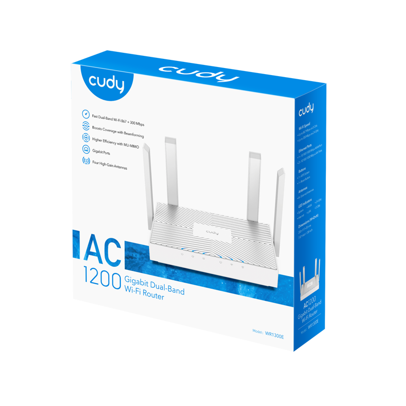 Роутер беспроводной Cudy WR1300E AC1200 10/100/1000 белый