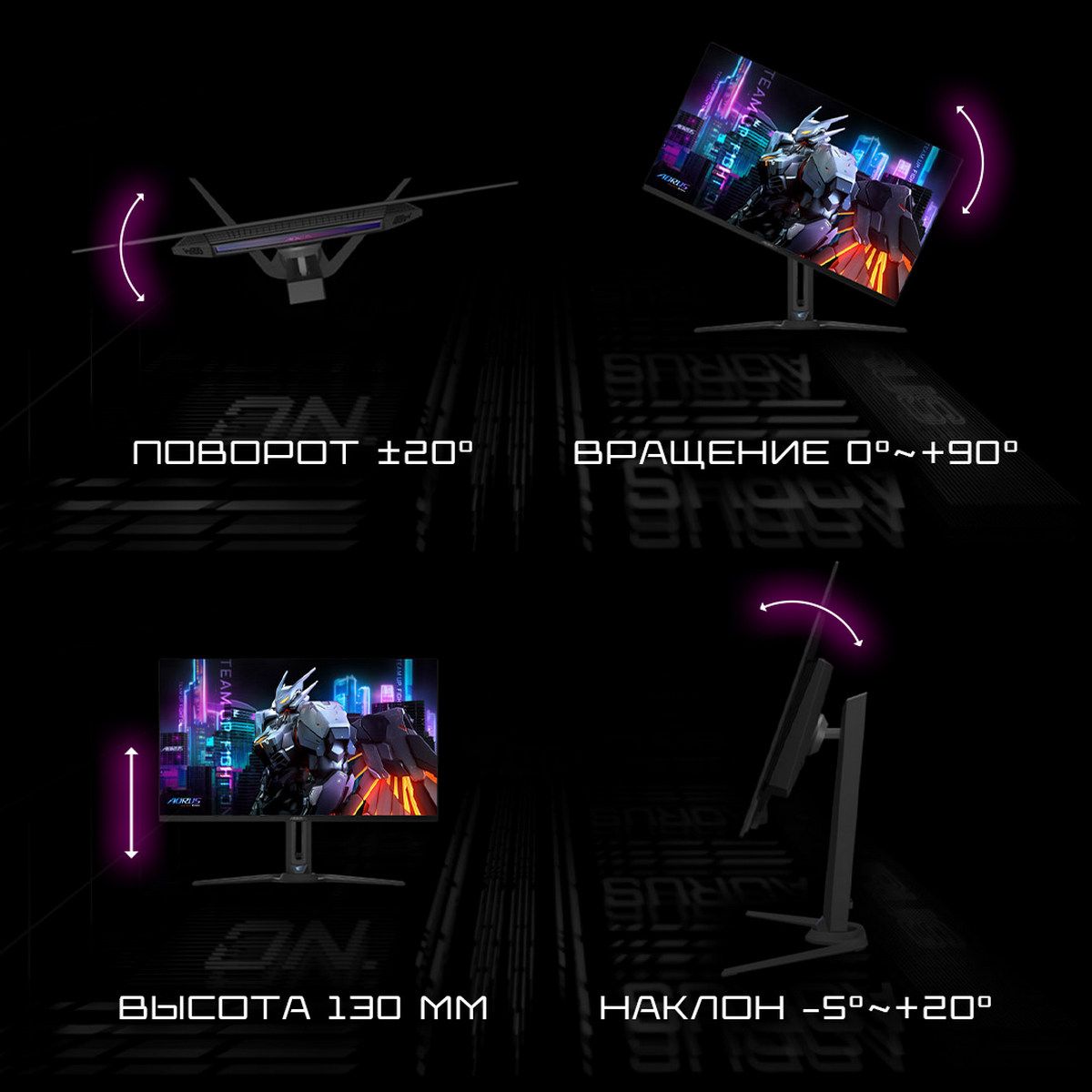 Монитор 31.5" Gigabyte AORUS FO32U2-EK Black (OLED, 3840 х 2160, 240Hz, 250 cd/m, 1000:1, 2xHDM