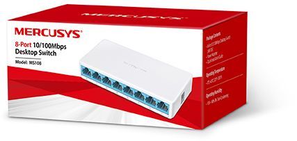 Коммутатор Mercusys MS108 (L2) 8x100Мбит/с неуправляемый