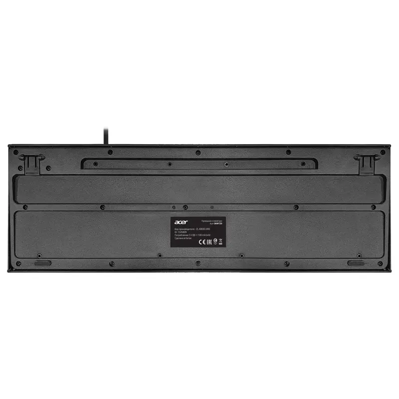 Клавиатура Acer OKW120 черный USB Multimedia (ZL.KBDEE.006) кабель 1.8м