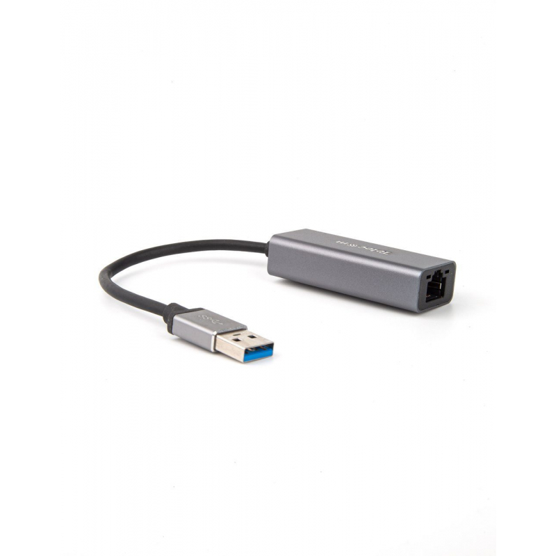 Кабель-переходник USB 3.0 (Am) --> LAN RJ-45 Ethernet 1000 Mbps, Aluminum Shell,Telecom <TU312M>