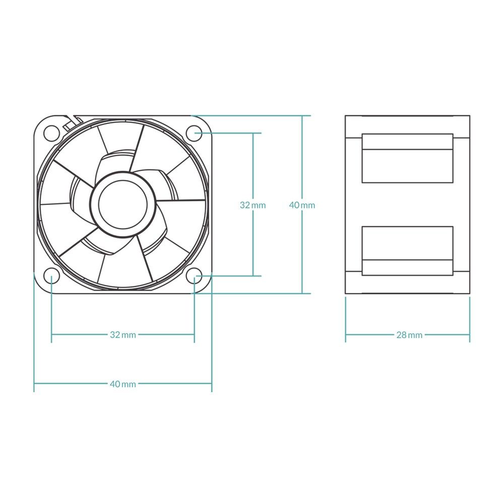 Вентилятор Arctic Cooling Вентилятор корпусной ARCTIC S4028-6K 250 - 6000 rpm Dual Ball Bearing  4-P