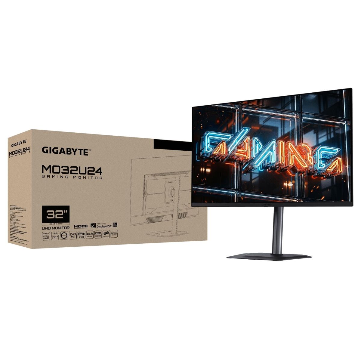 Монитор 31.5" Gigabyte MO32U24 EK Black (31,5 "QD-OLED, 10bits 3840 x 2160, 240Hz, 2xHDMI 