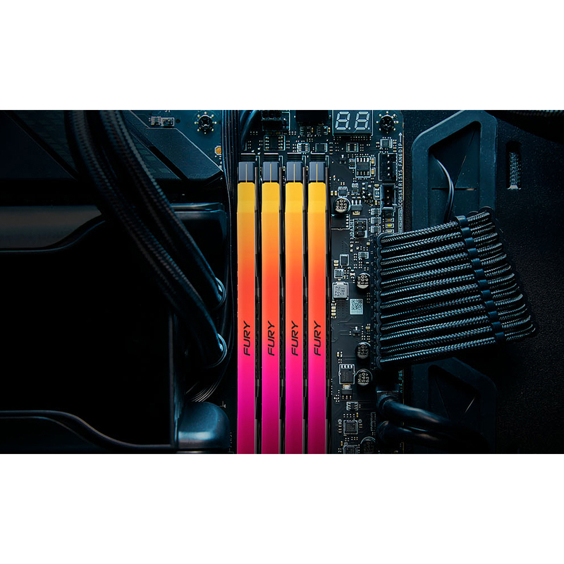 Память DDR5 16GB 7200MHz Kingston KF572C38RSA-16 Fury Renegade Black RGB RTL Gaming PC5-57600 CL38 D