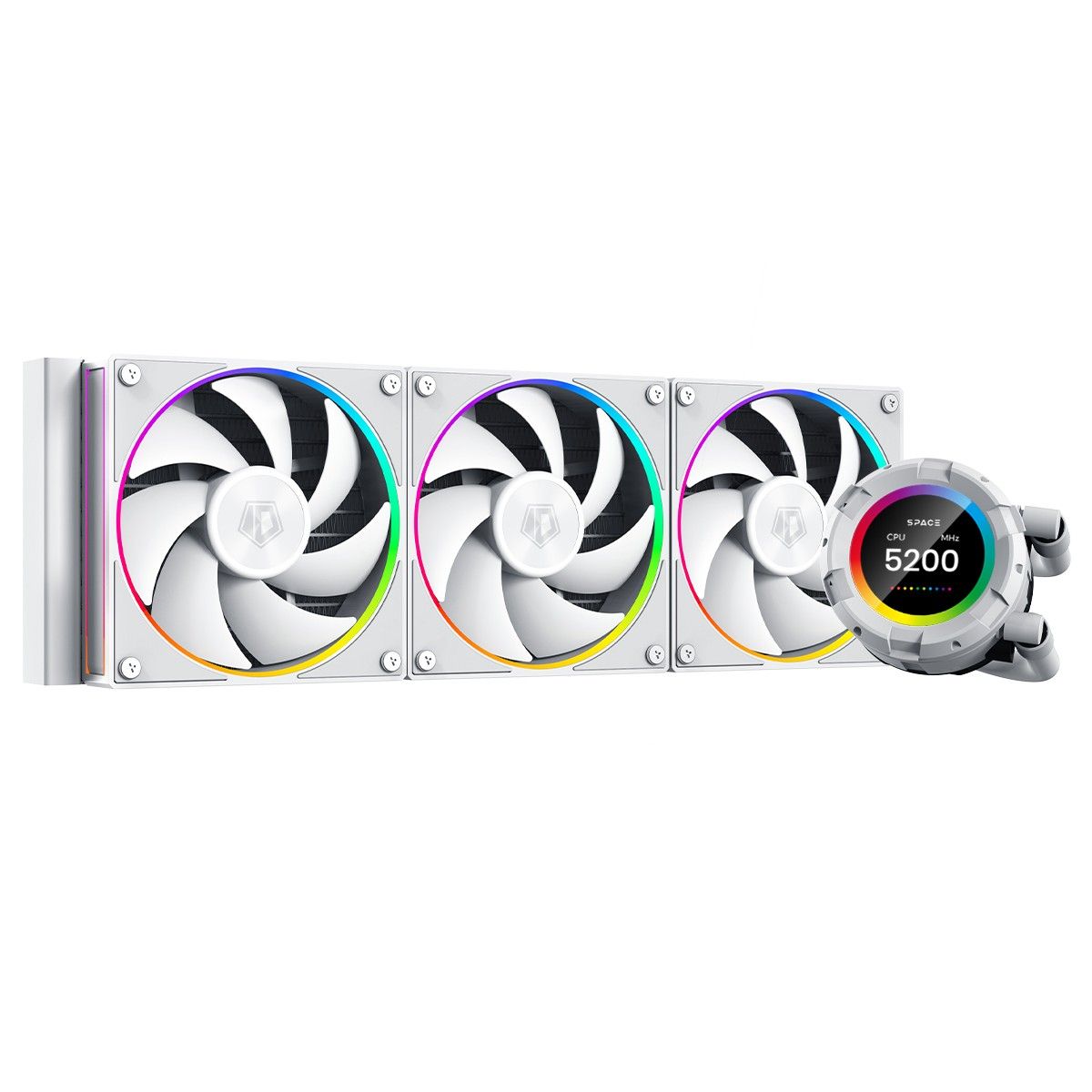 Система водяного охлаждения ID-Cooling SL360 ARGB Soc-AM5/AM4/1200/1700/1851 белый 4-pin 14-30dB Al+