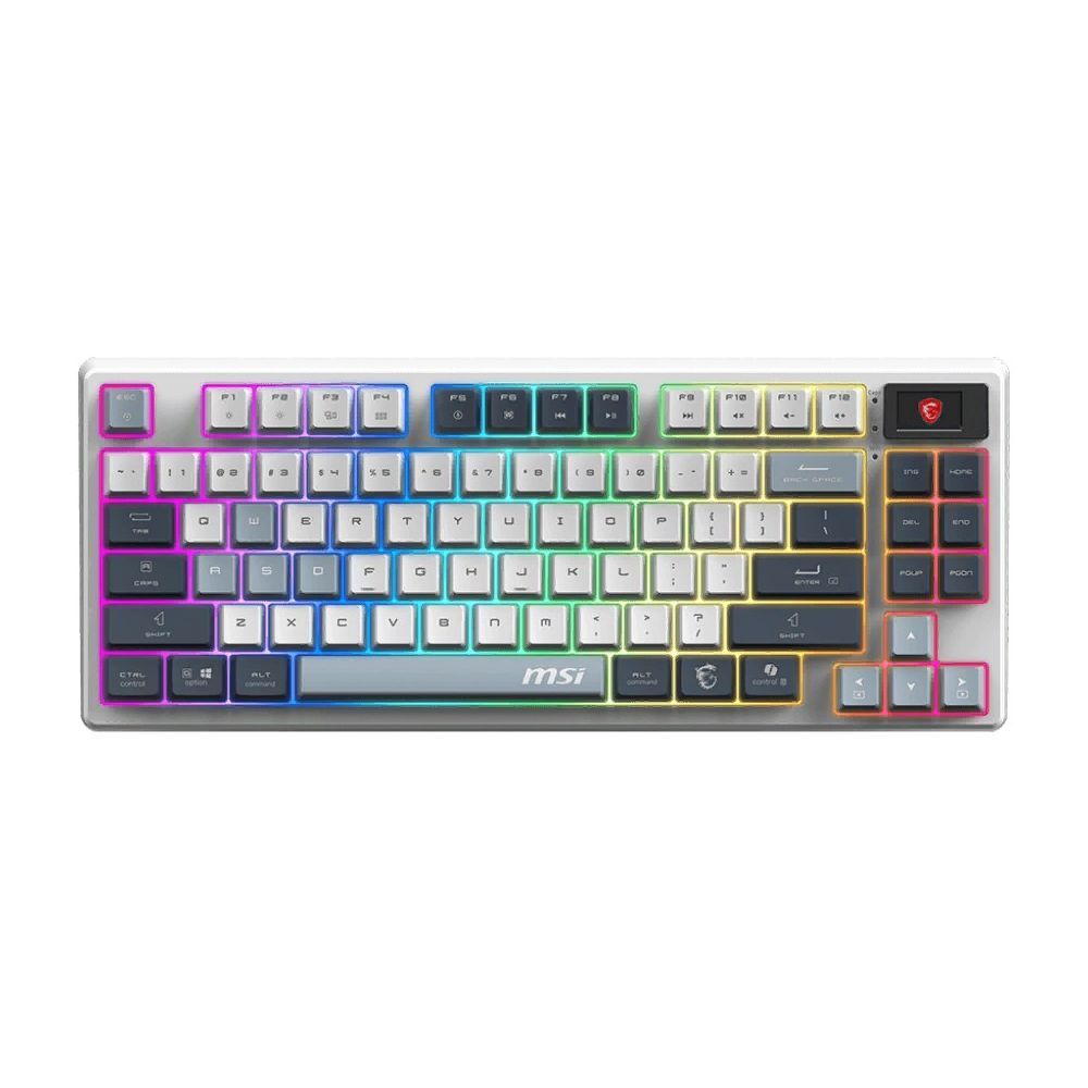 Клавиатура MSI Forge GK600 механическая белый/синий USB беспроводная BT/Radio Multimedia for gamer L