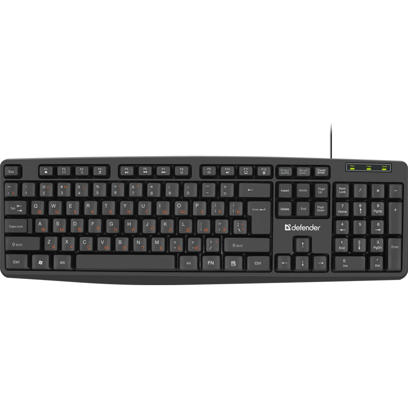 Клавиатура Defender Concept HB-164 черный USB Multimedia (45164)