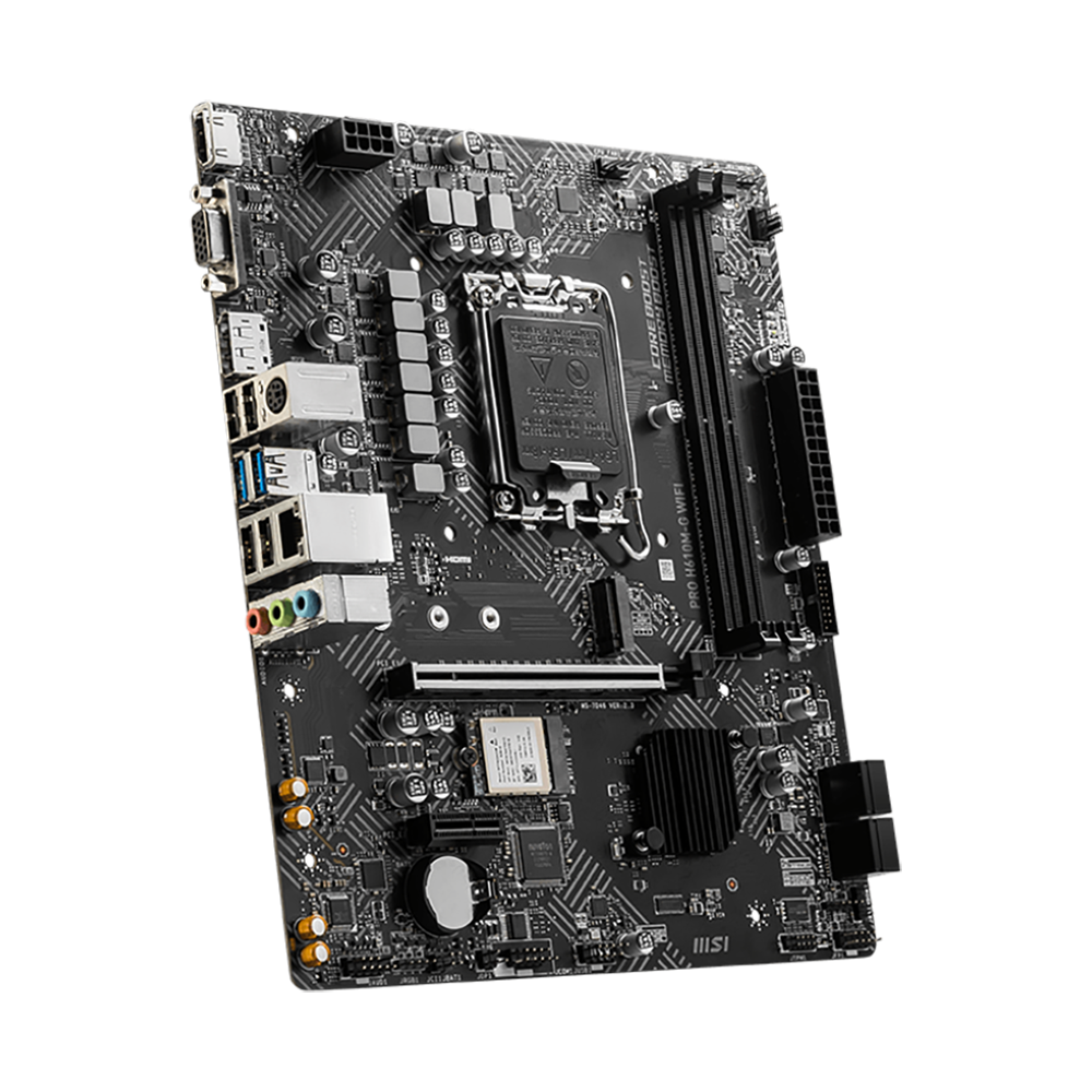 Материнская плата MSI PRO H610M-G WIFI H610, LGA1700, 2*DDR5, 1*PCIEx16, 1*PCIEx1, 1*M.2, 4*USB3.2Ge