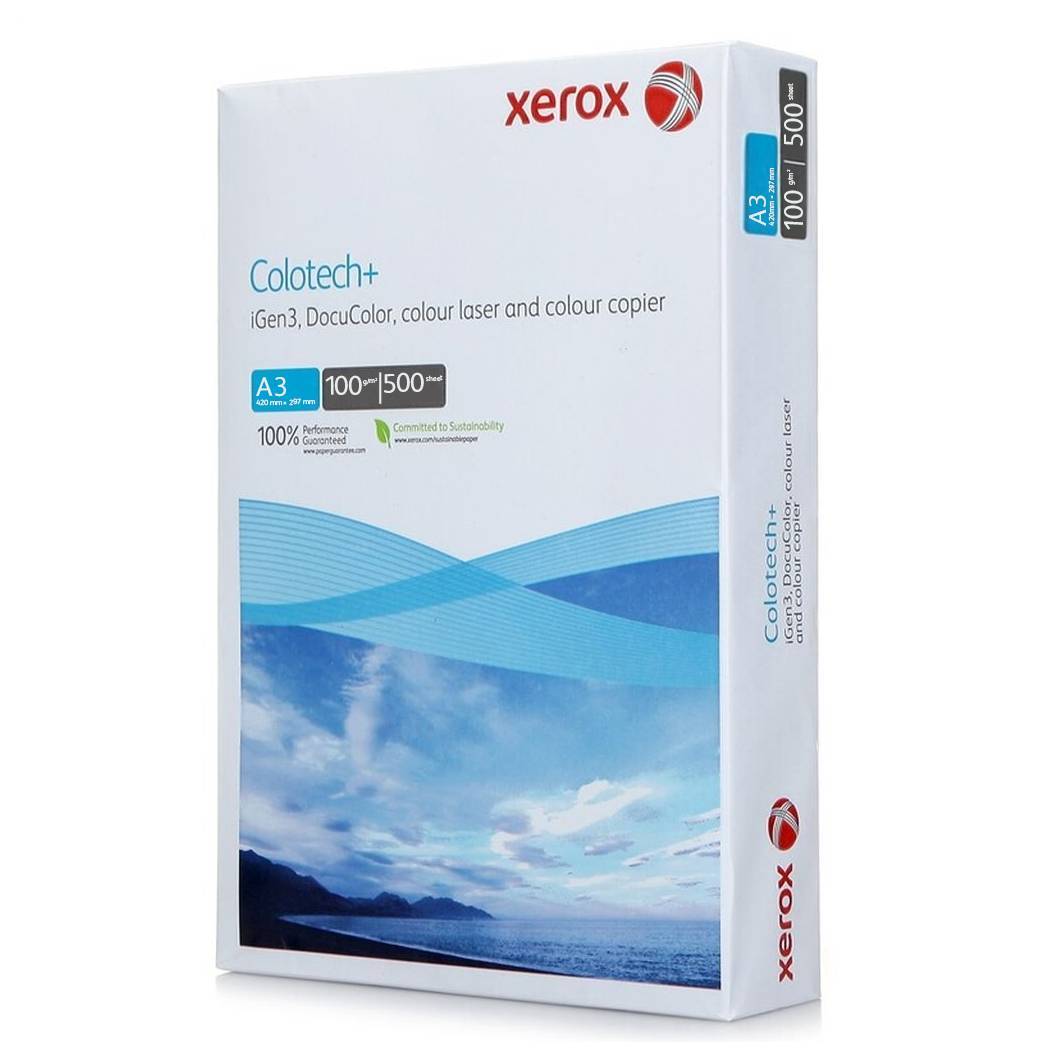 Бумага Бумага XEROX Colotech Plus Blue, 100г, A3, 500 листов (кратно 4 шт) см.180112714
