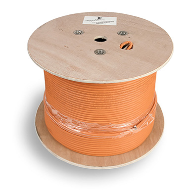 Кабель витая пара, категория 6a (10GBE) S/FTP, 4 пары (23 AWG),  LSZH Cabeus SFTP-4P-Cat.6a-SOLID-IN