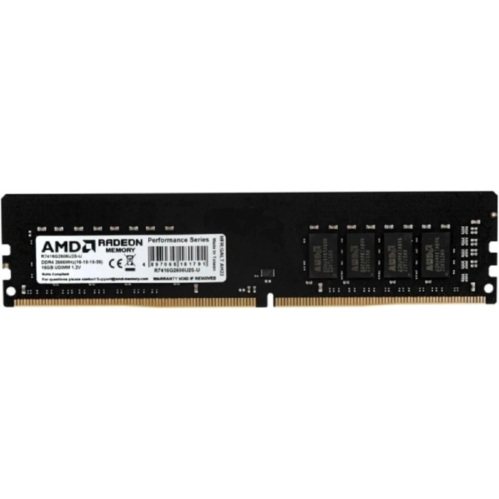 Память DDR4 16Gb 2666MHz AMD R7416G2606U2S-U Radeon R7 Performance Series RTL PC4-21300 CL16 DIMM 28