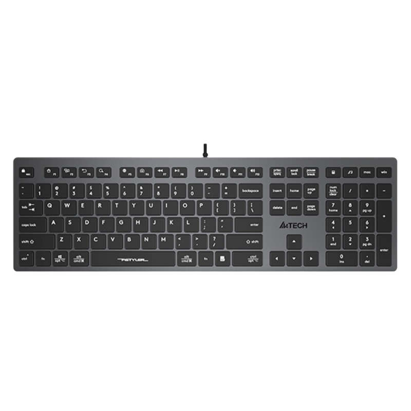 Клавиатура A4Tech Fstyler FX50 серый USB slim Multimedia (FX50 GREY)